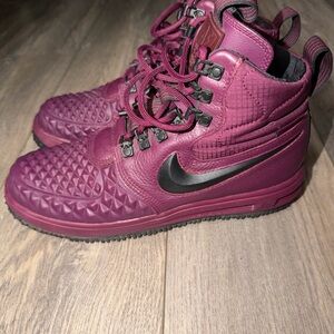 Nike Burgundy Textured High-Tops